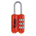 YALE YP2 Open Shackle Combination Padlock - Red