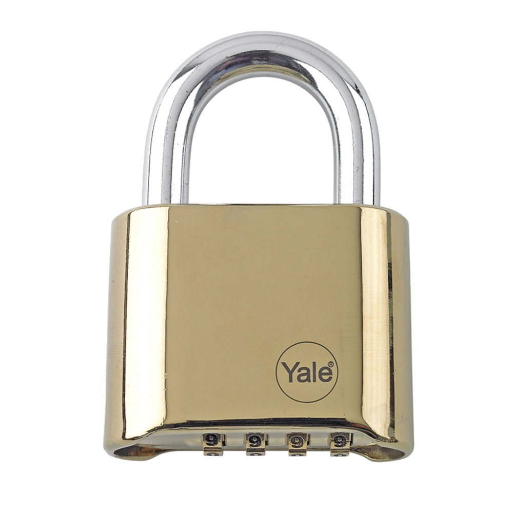 YALE Y126 50mm Brass Combination Padlock - Brass