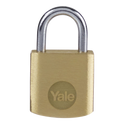 YALE Y110B Brass Open Shackle Padlock - 25mm Single Keyed To Differ