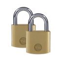 YALE Y110B Brass Open Shackle Padlock - 30mm Pack of 2 Keyed Alike