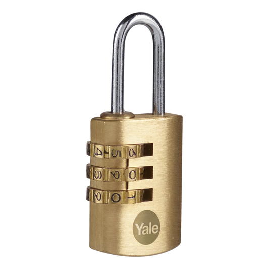 YALE Y150B Brass Open Shackle Combination Padlock - 30mm - Pack of 1