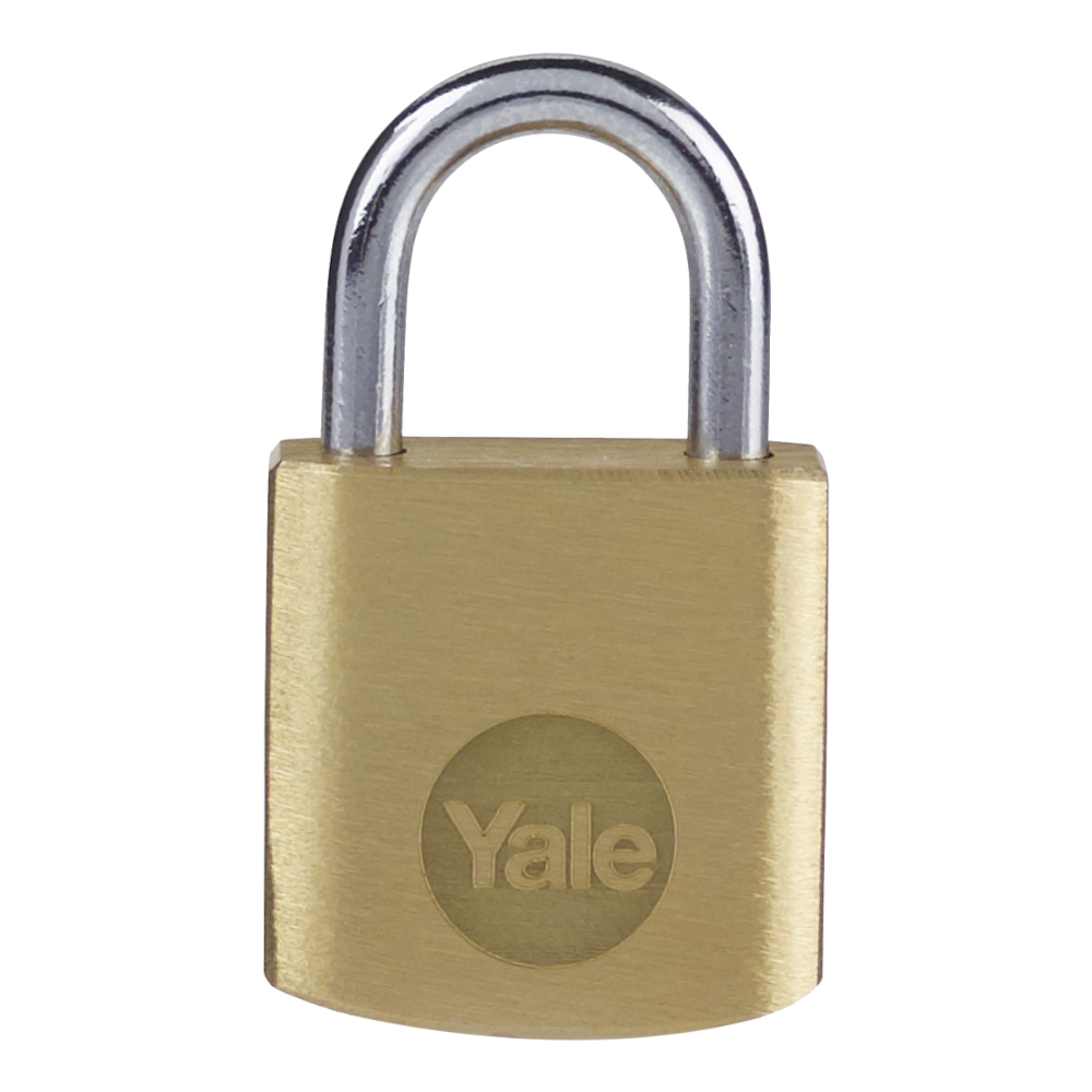 YALE Y110B Brass Open Shackle Padlock - 40mm Single Keyed To Differ