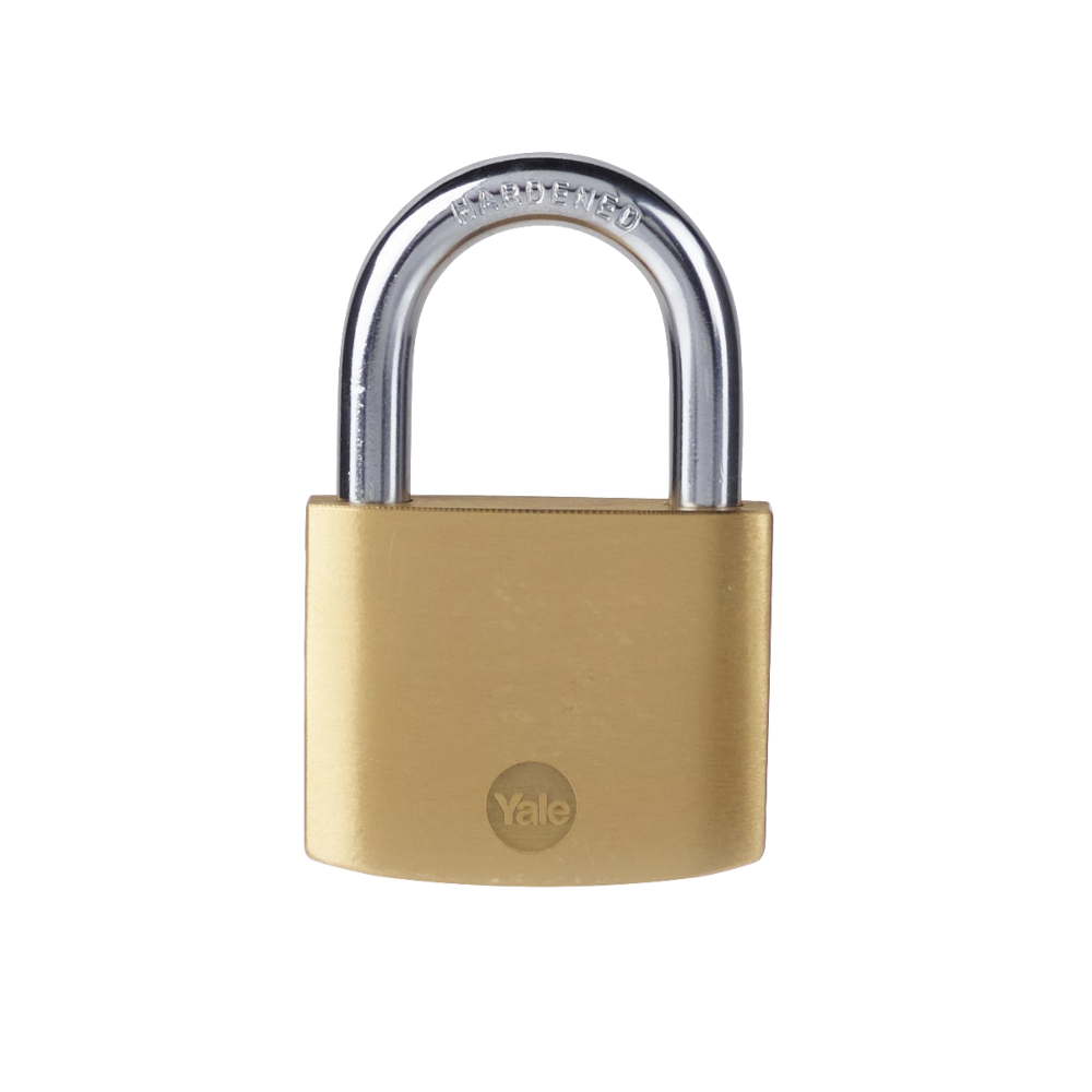 YALE Y110B Brass Open Shackle Padlock - 50mm Single Keyed To Differ