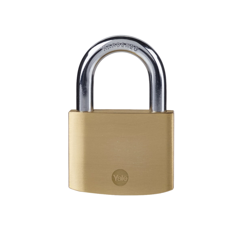 YALE Y110B Brass Open Shackle Padlock - 60mm Single Keyed To Differ