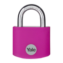 YALE YE3B Aluminium Open Shackle Padlock - Pink