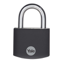 YALE YE3B Aluminium Open Shackle Padlock - Black