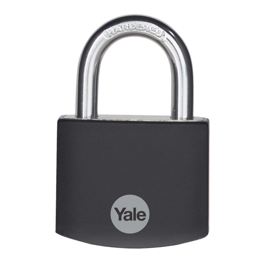 YALE YE3B Aluminium Open Shackle Padlock - Black