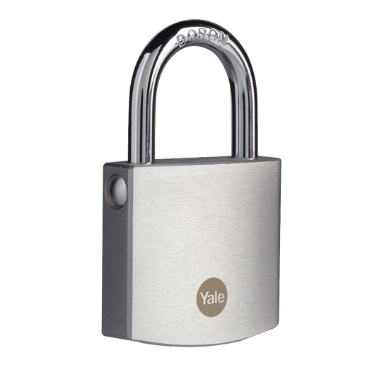 YALE Y120B Brass Padlock With Chrome Finish - 50mm
