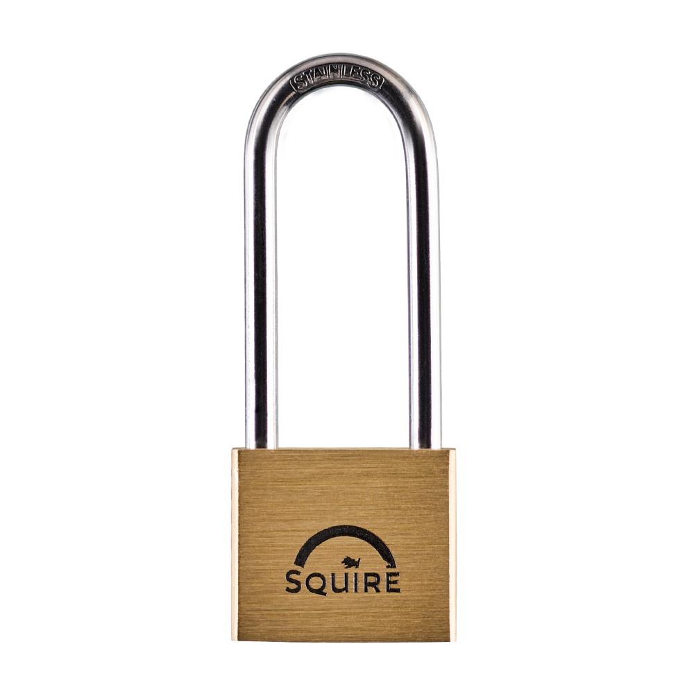 SQUIRE Lion Marine Grade Brass Long Shackle Padlock KA - 40mm