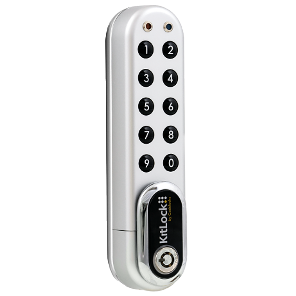 CODELOCKS Kitlock KL1000 G3 Battery Operated Digital Cabinet Lock - Silver
