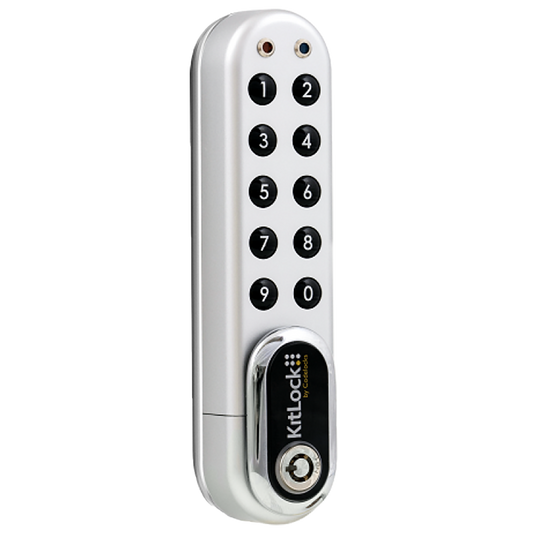 CODELOCKS Kitlock KL1000 G3 Battery Operated Digital Cabinet Lock - Silver