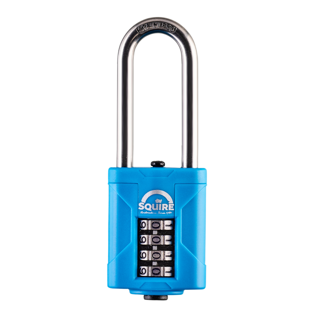 SQUIRE CP40S & CP50S All-Weather Long Shackle Combination Padlock - CP50S/2.5 Boxed