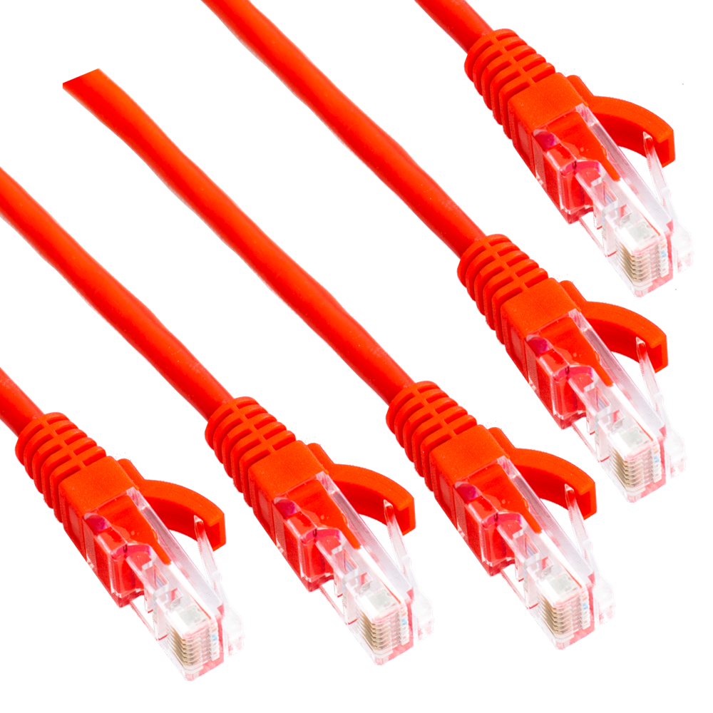 HAYDON MARKETING RJ45 CAT6e Patch Lead 5 Pack - 1m Red