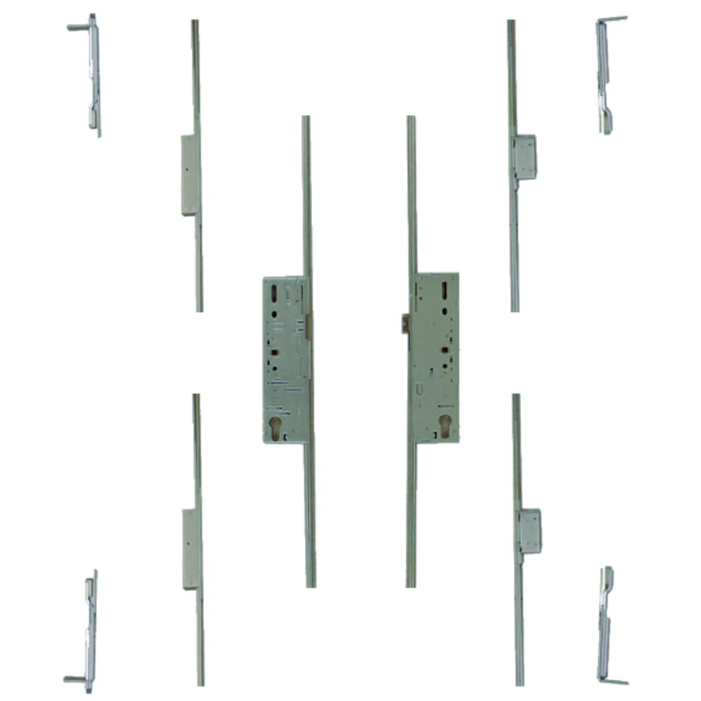 FULLEX Crimebeater Direct Fit Double Door Set 45/92 Latch & Deadbolt 2 Hook - Split Spindle - 45/92 Double door set