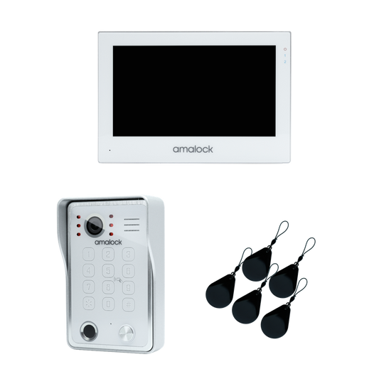 AMALOCK SV2 Smart Video Entry Kit Surface With Keypad - Including 7 Inch Monitor