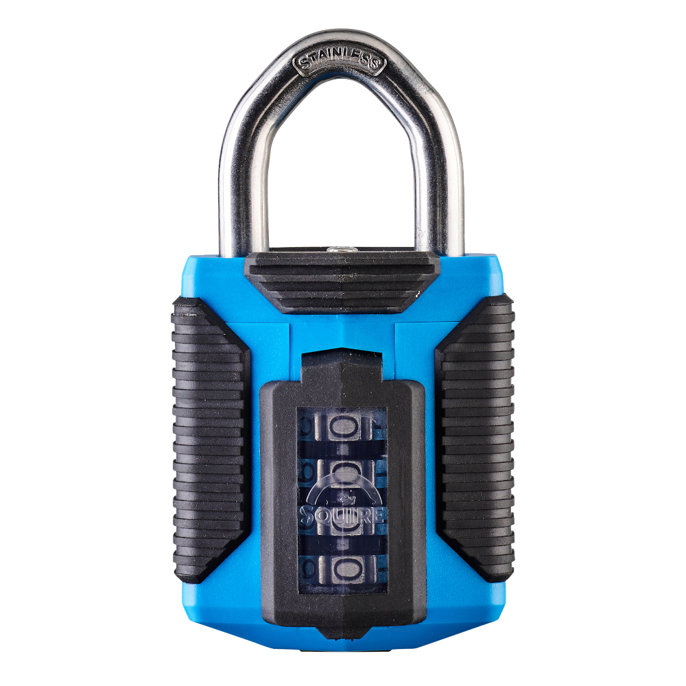 SQUIRE CP50/ATLS - All Terrain Stainless Steel Shackle Combination Padlock - Open Shackle CP50/ATLS (Boxed)