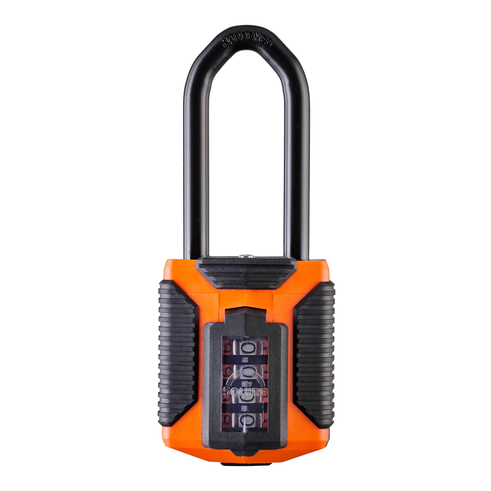 SQUIRE CP50S All Terrain Combination Padlock - Long Shackle CP50/ATO/2.5 Orange (Boxed)