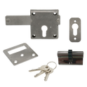 GATEMASTER Long Throw Gate Locking Bolt With Cylinder - For Gates Up To 24mm Depth GLB