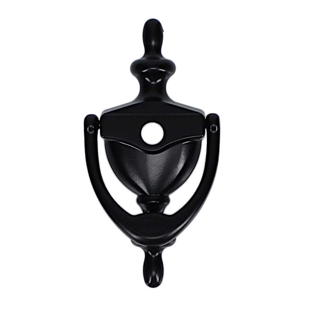 AVOCET Affinity Traditional Victorian Urn Door Knocker With Cut For Viewer - Black