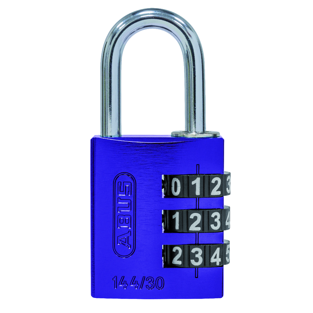 ABUS 144/30 Combination Padlock 30mm Body - Purple (3 Wheel)