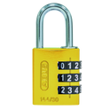 ABUS 144/30 Combination Padlock 30mm Body - Yellow (3 Wheel)