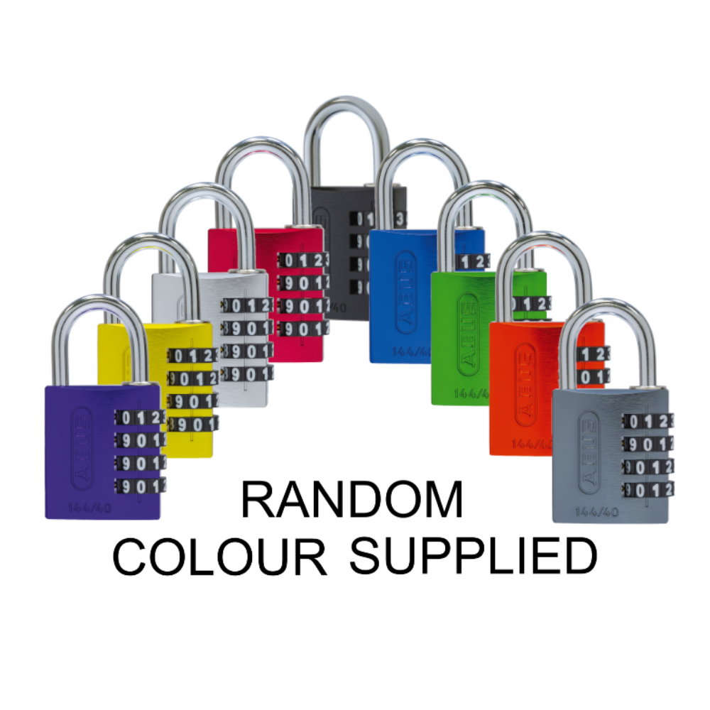 ABUS 144/40 Combination Padlock 40mm Body - Assorted Colours (4 Wheel)