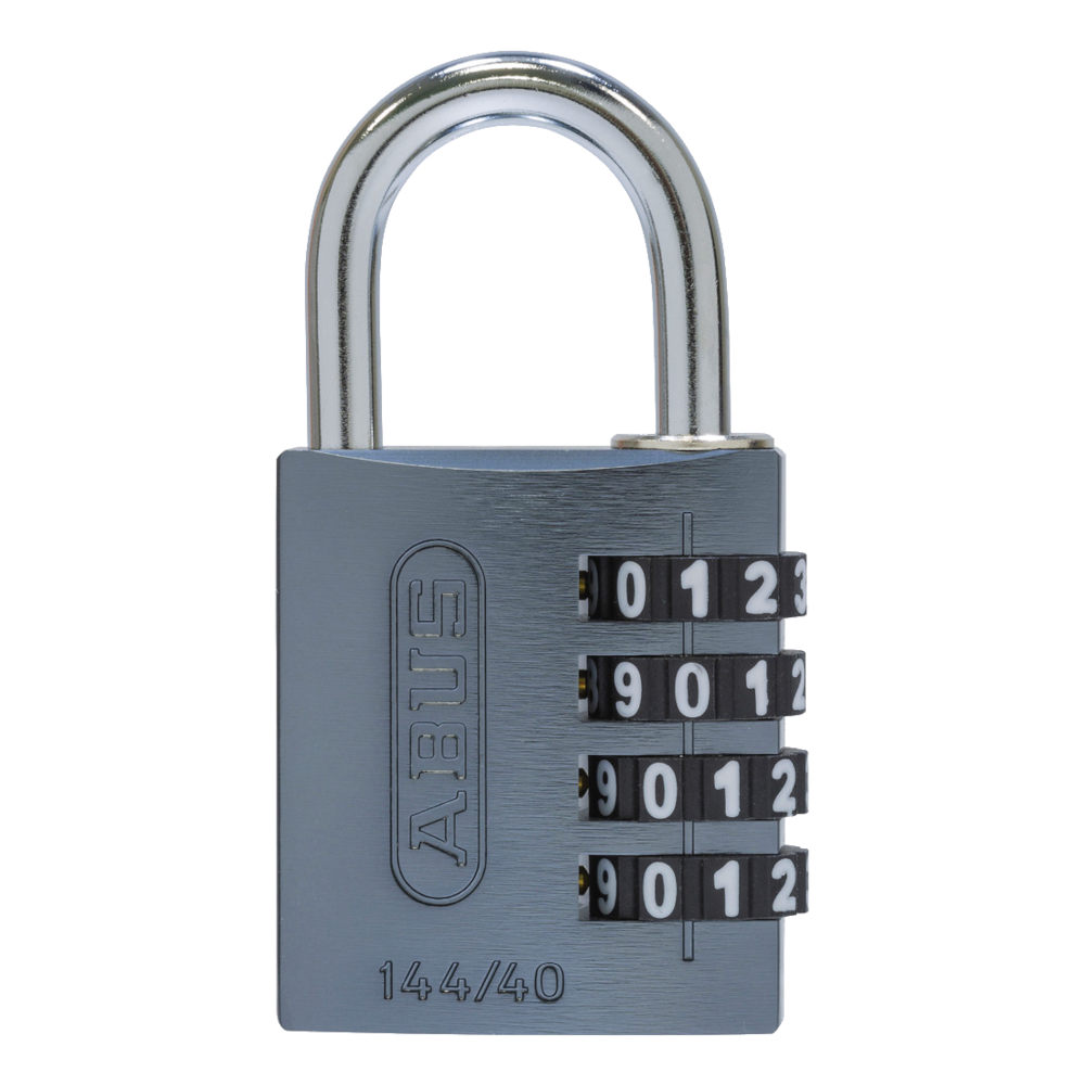 ABUS 144/40 Combination Padlock 40mm Body - Titanium Grey (4 Wheel)