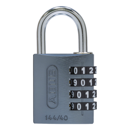 ABUS 144/40 Combination Padlock 40mm Body - Titanium Grey (4 Wheel)