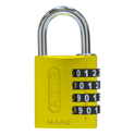 ABUS 144/40 Combination Padlock 40mm Body - Yellow (4 Wheel)