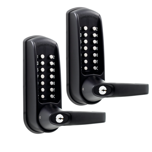 CODELOCKS CL0610BB Marine Grade Back To Back Digital Lock With Tubular Latch - Black Without Passage Set