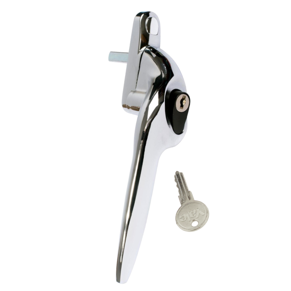 YALE Quartus Offset Espag Window Handle - LH Chrome