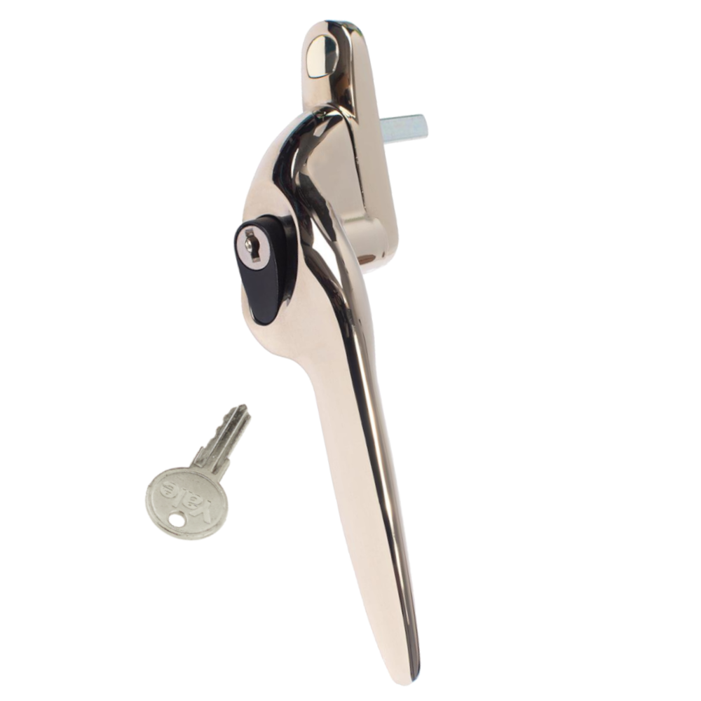 YALE Quartus Offset Espag Window Handle - RH Champagne Gold