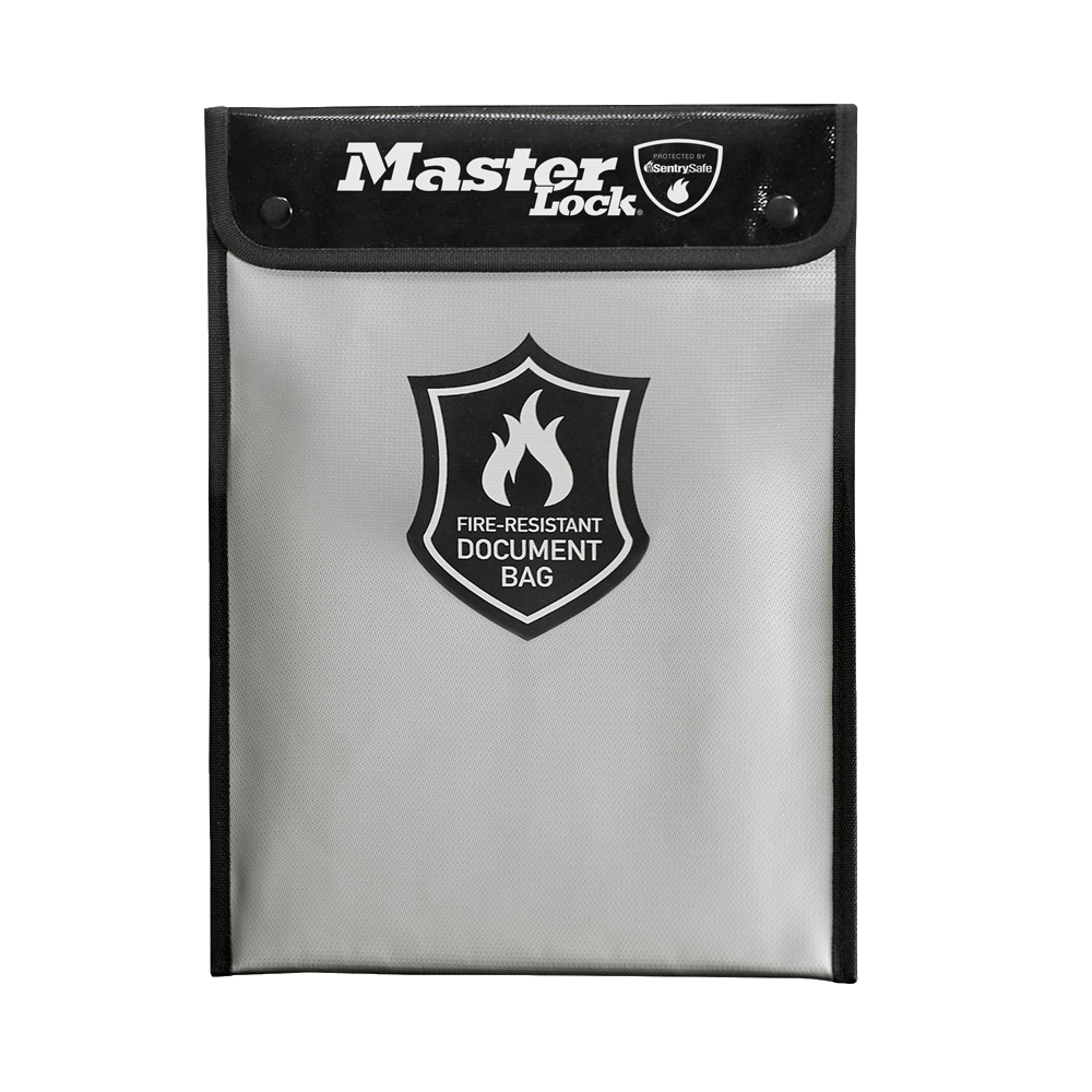 MASTER LOCK Fire Resistant Document Bag - Grey