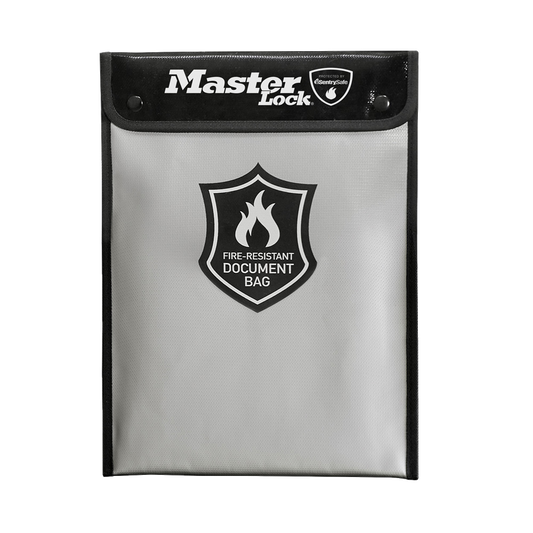 MASTER LOCK Fire Resistant Document Bag - Grey