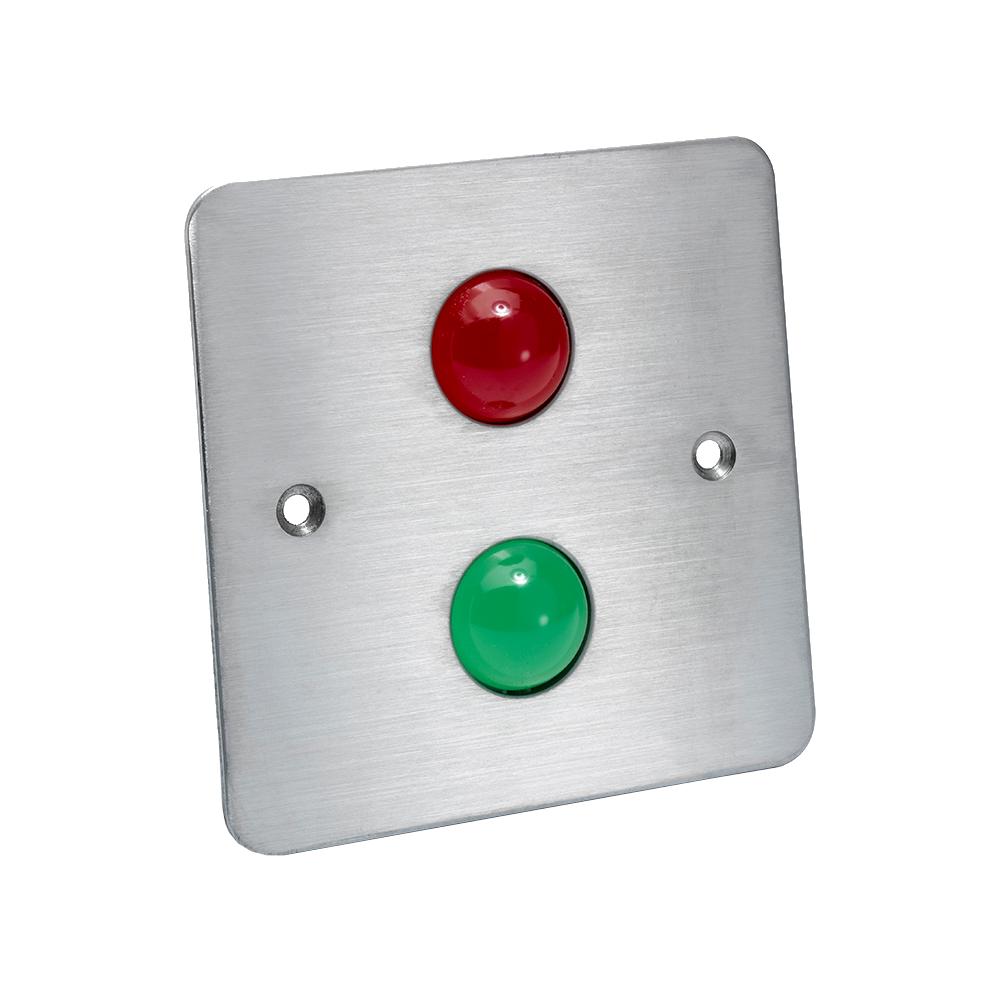 ICS TLM range LED Indicator Plate 1 Gang SS Red Green - TLM200