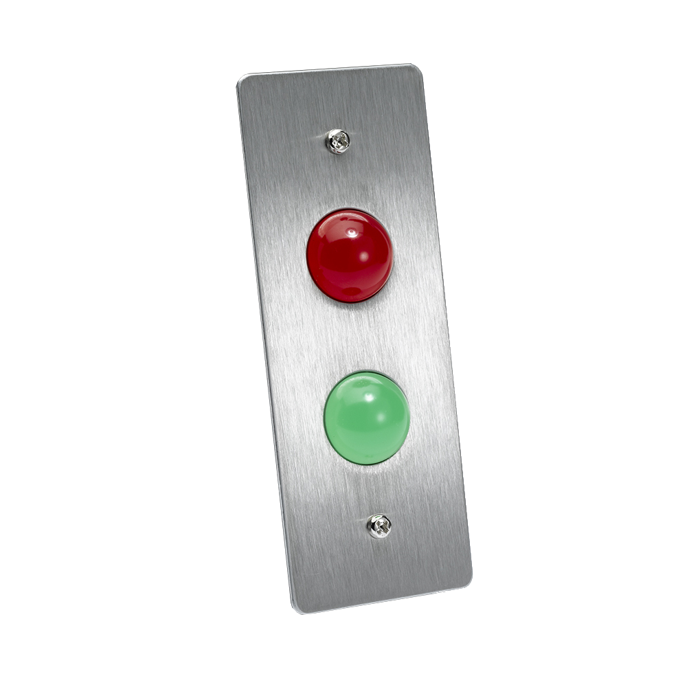 ICS TLM range LED Indicator Plate 1 Gang SS Red Green - TLM100