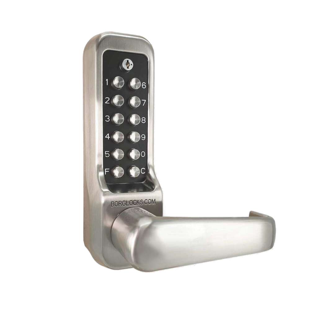 BORG BL7000 SS ECP Heavy Duty Easicode Pro Digital Lock With Lever Handle And No Latch - Stainless Steel