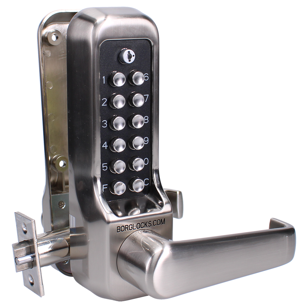 BORG BL7001 SS ECP Heavy Duty Easicode Pro Digital Lock With Lever Handle And 60mm Latch - Stainless Steel