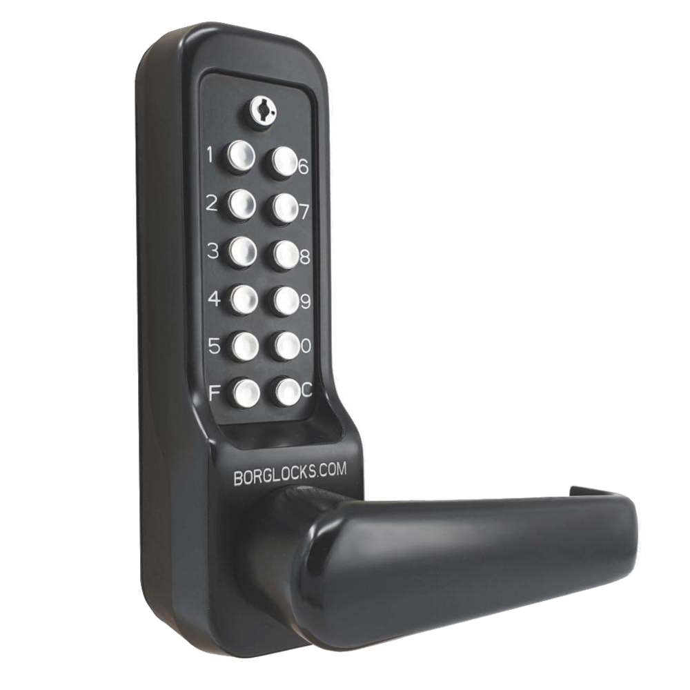 BORG BL7001 MG Pro ECP Marine Grade Easicode Pro Digital Lock With Lever Handle And 60mm Latch - Black