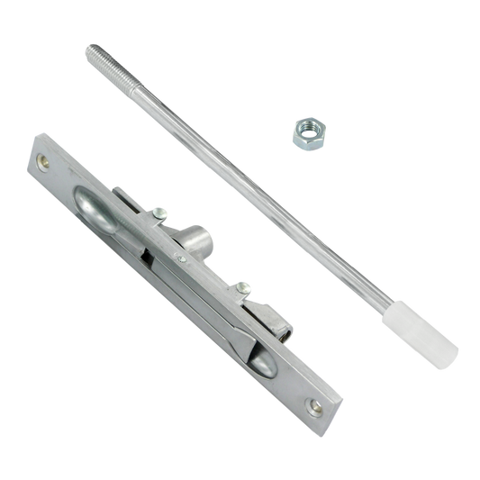 AXIM FB6401 Series Flush Bolt 20mm Wide Flat Face Silver Anodised - 230mm