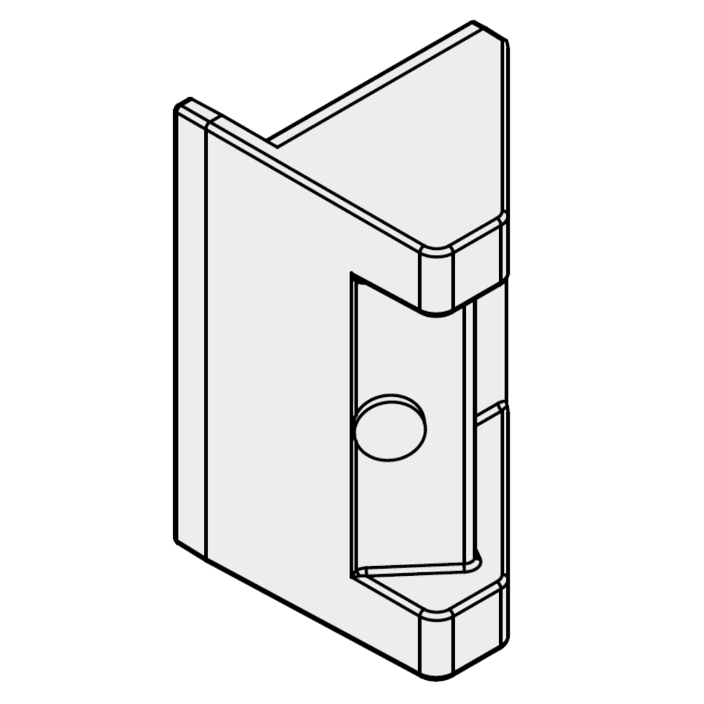 EXIDOR 406B Centre Latch Keep To Suit 400 Series With Rebated And Single Doors - 406B