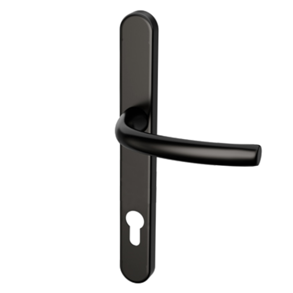 HOPPE Suited Lever/Lever Handle 240mm Backplate With 92mm Centres AR7550/3492 - Black 50021369