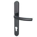 HOPPE Suited Lever/Lever Handle 240mm Backplate With 92mm Centres AR7550/3492 - Anthracite Grey 50021370