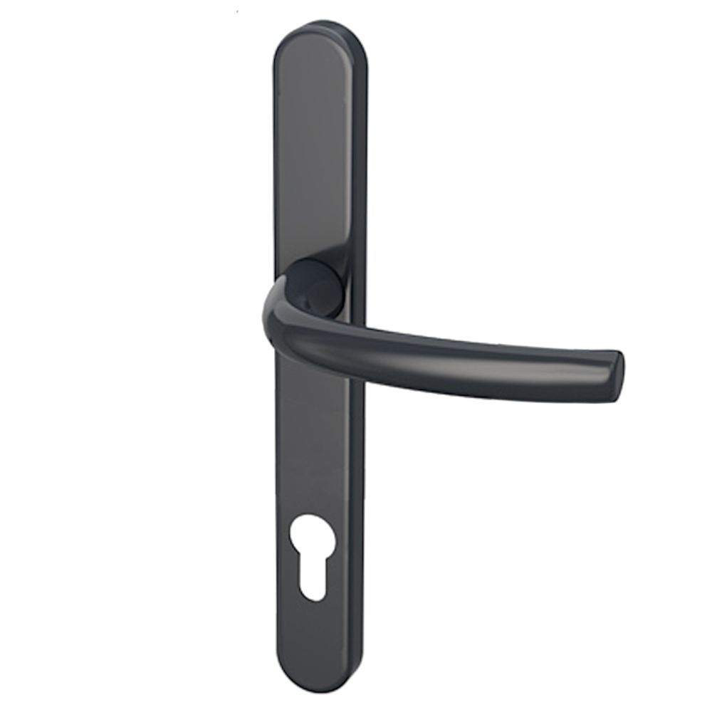 HOPPE Suited Lever/Lever Handle 240mm Backplate With 92mm Centres AR7550/3492 - Anthracite Grey 50021370