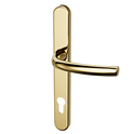 HOPPE Suited Lever/Lever Handle 240mm Backplate With 92mm Centres AR7550/3492 - Polished Brass 50021394