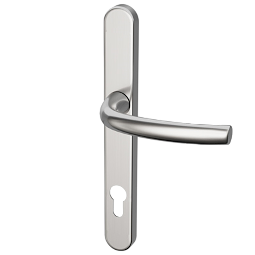 HOPPE Suited Lever/Lever Handle 240mm Backplate With 92mm Centres AR7550/3492 - Satin Chrome 50021400