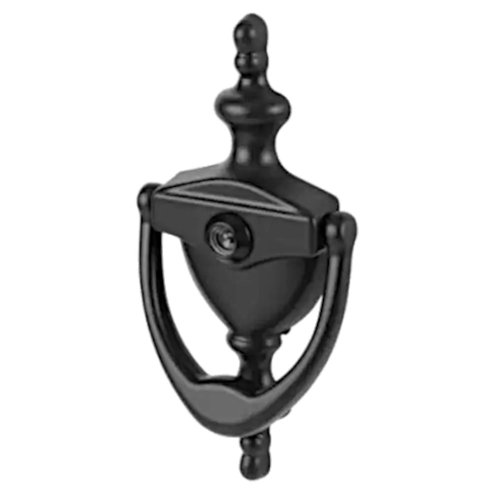 HOPPE Suited Traditional Knocker With 120 Degree Viewer AR727K - Black 87143442