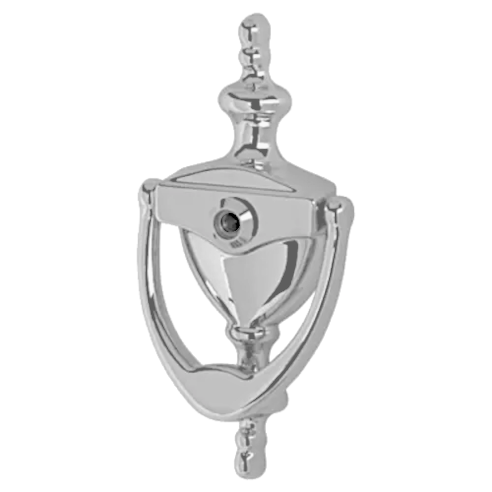 HOPPE Suited Traditional Knocker With 120 Degree Viewer AR727K - Satin Chrome 50022106
