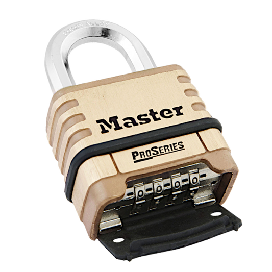 MASTER LOCK ProSeries 1175D Combination Padlock Open Shackle 57mm Brass Body - Open Shackle