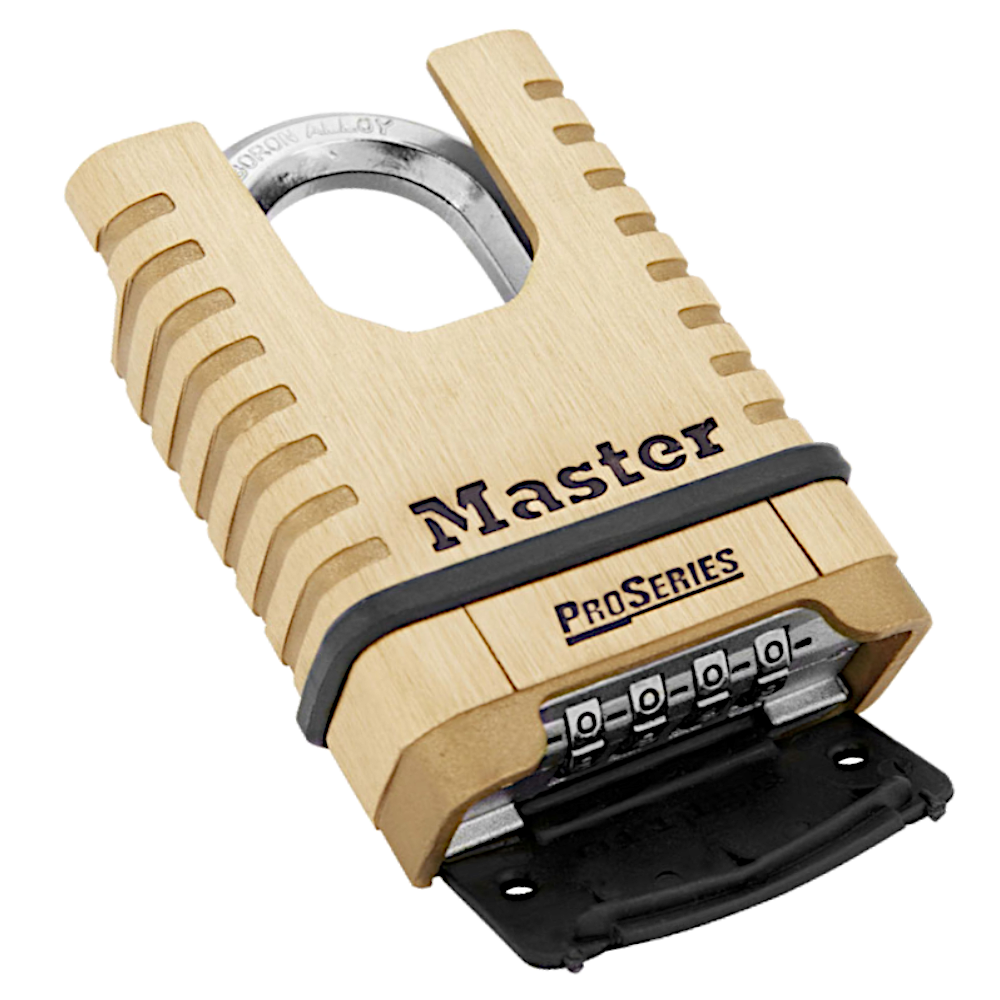 MASTER LOCK ProSeries 1177D Combination Padlock Closed Shackle 57mm Brass Body - Closed Shackle